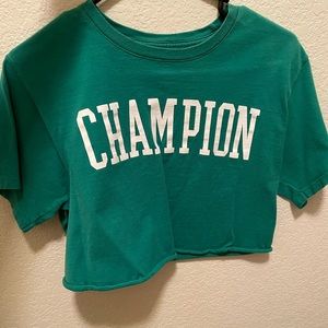 Green crop top